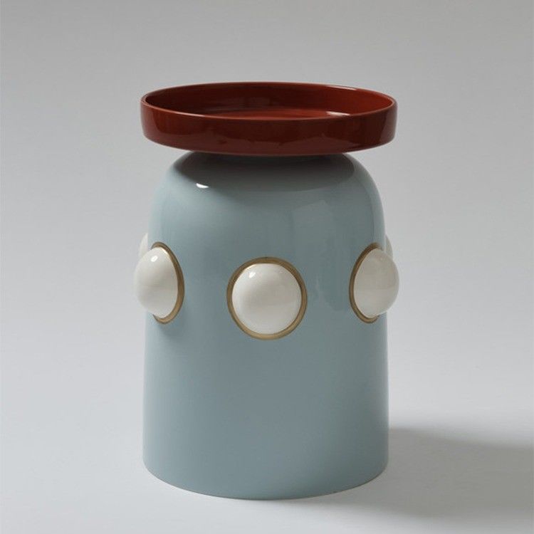 Modern Creative Fiberglass Hotel Side Table High Value Home Coffee Sofa Table Matte Surface