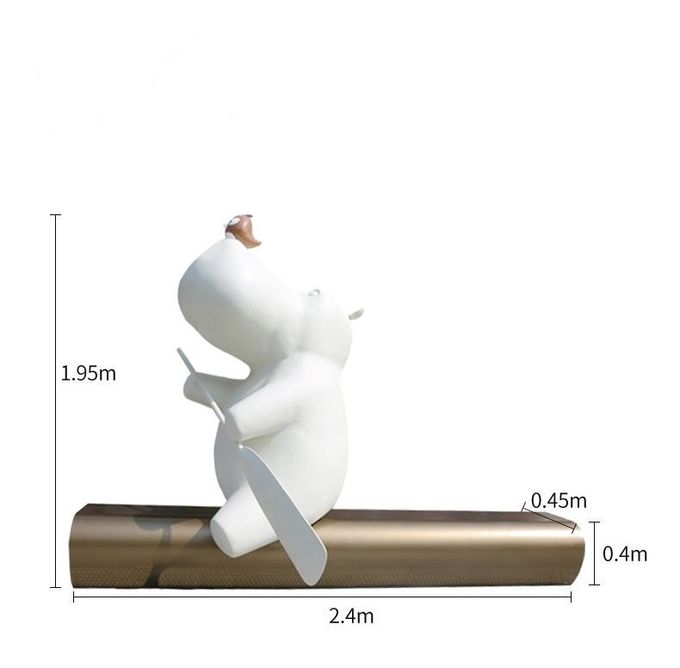 Sky Street Fiberglass Leisure Bench With Sculpture Ornament Outdoor Commercial Street Park 7