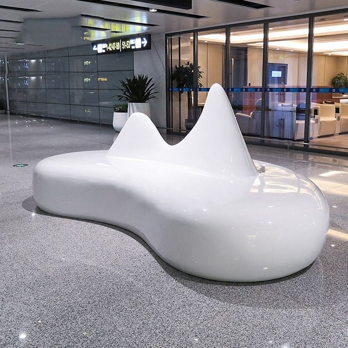 Custom Commercial Hall Lounge Public Sofa Chair Undertake Fiberglass Projects 4