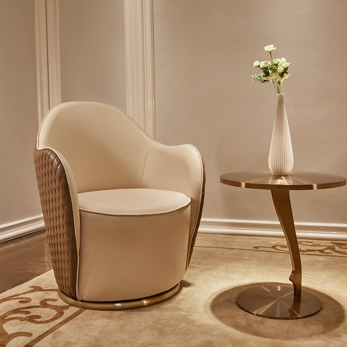 Class Brushed Brass Stainless Steel Side Table Small Round Table Coffee Table 6