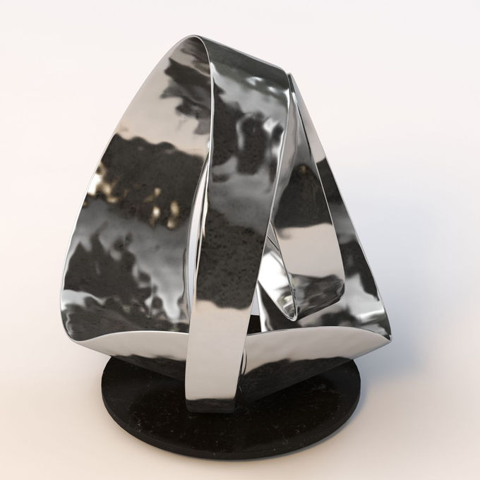 Stainless Steel Water Ripple Art Sculpture Hotel Leisure Area Design Furniture 6