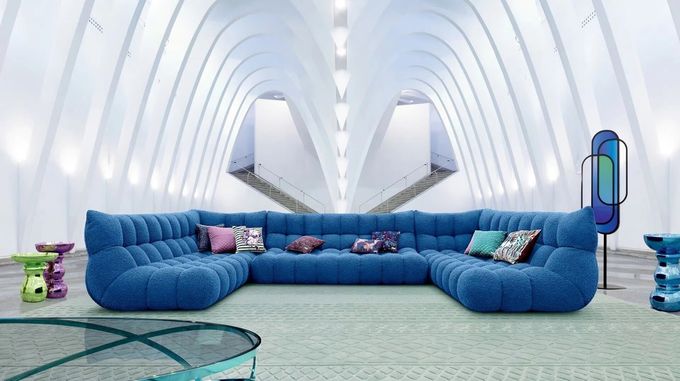 Roche Bobois Sofa Comfort Combo Sofa Set Hotel Lobby Office Reception Furnishing 5