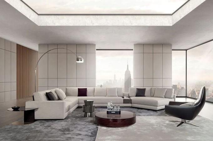 Modern Elegance: High Standard L-Shaped Fabric Sofa For Hotel,Office,Villa Luxury 7