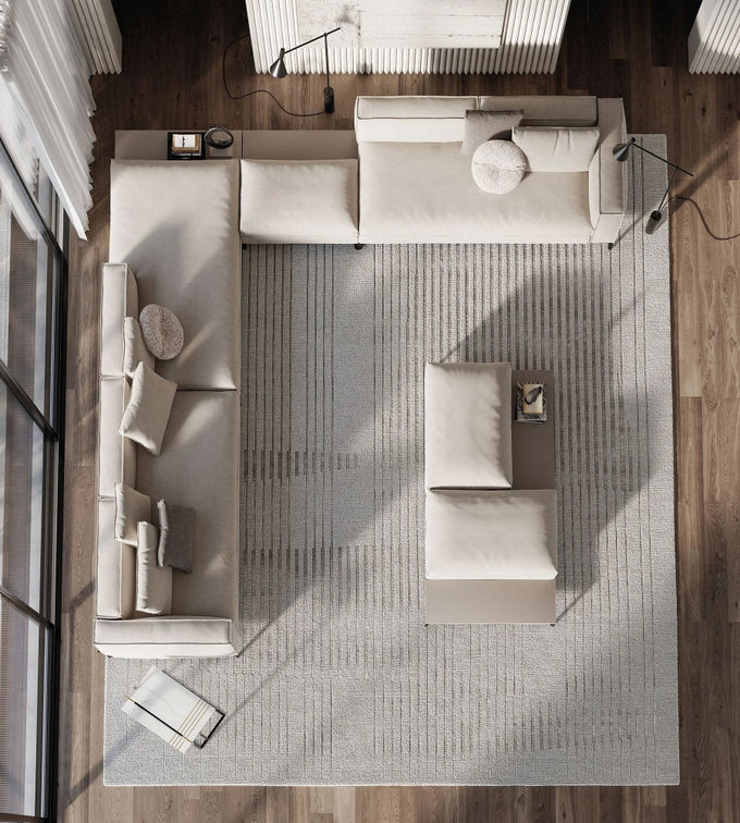 Modern Aesthetics Long L-Shaped Armchair Sofa For Hotel Lobby Villa Reception 4