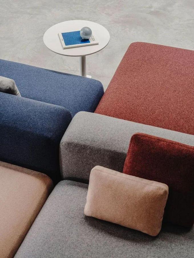 Customized Modular Plus Fabric Sofa With Removable Cover For Hotel Lounge 4