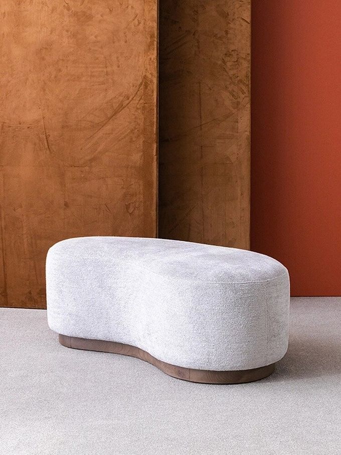 Hotel Room Cushion Sofa Scandinavian Style Wood Base 1-2 Seater Bed End Bench 4