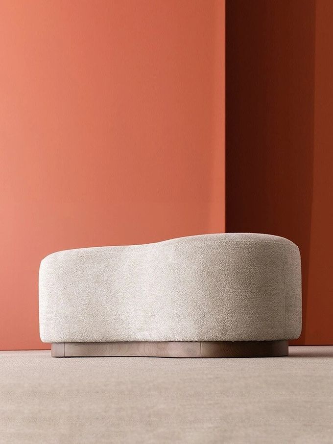 Hotel Room Cushion Sofa Scandinavian Style Wood Base 1-2 Seater Bed End Bench 5