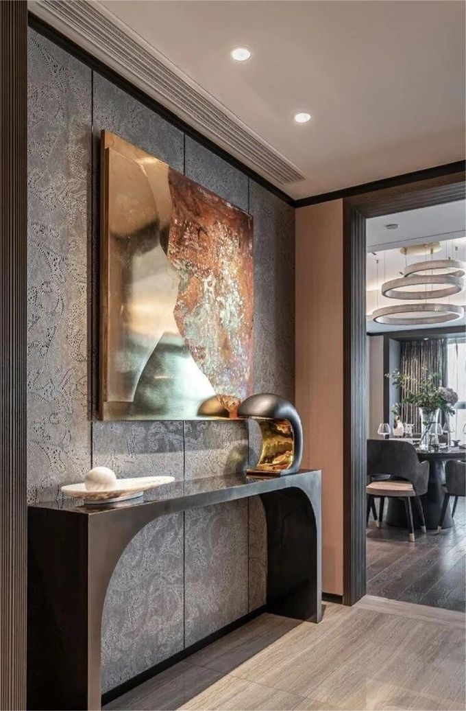 Hand Painted Rust Texture Wall Piece 3d High Light Luxury Modern Interior Painting 6