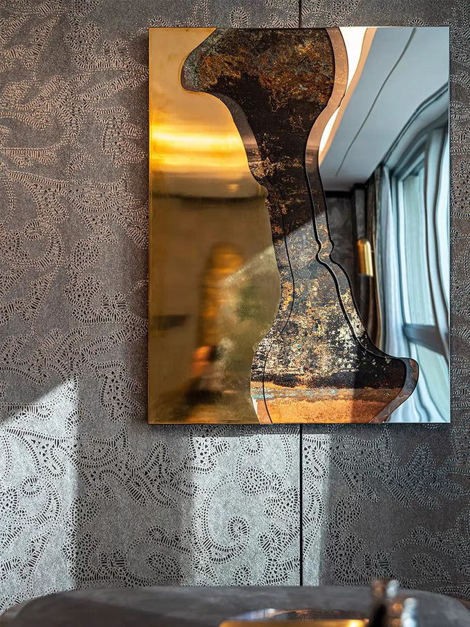 Hand Painted Rust Texture Wall Piece 3d High Light Luxury Modern Interior Painting 4