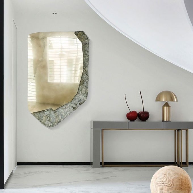 Bespoke Modern Abstract Art Prints Metal And Stone Wall Painting Interior Decor 4