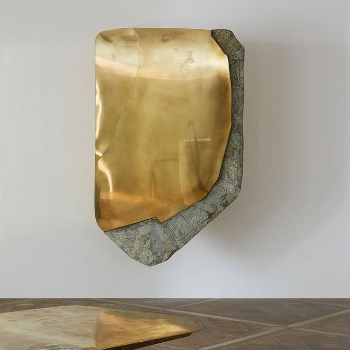 Bespoke Modern Abstract Art Prints Metal And Stone Wall Painting Interior Decor 5