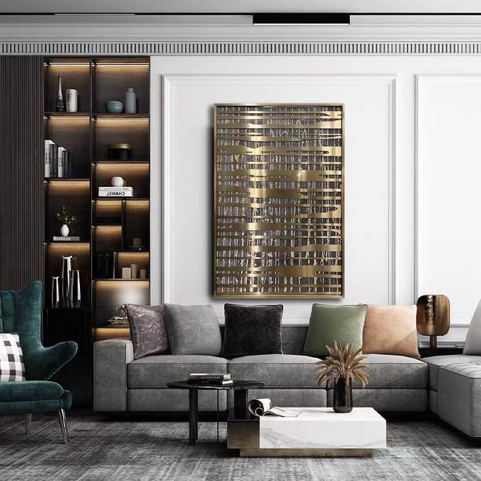 Transform Your Hotel Decor With Stainless Steel 3D Abstract Wall Screen Hanging 6