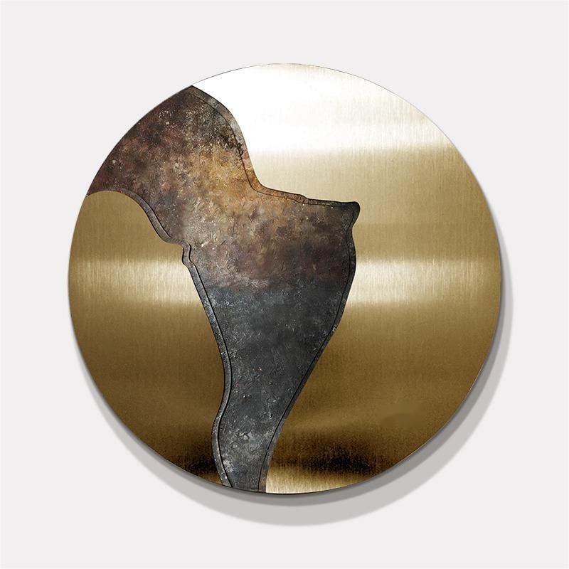 Brushed Antique Copper Wall Decor Art Piece For Hotel Lobby Entryway View Terrace