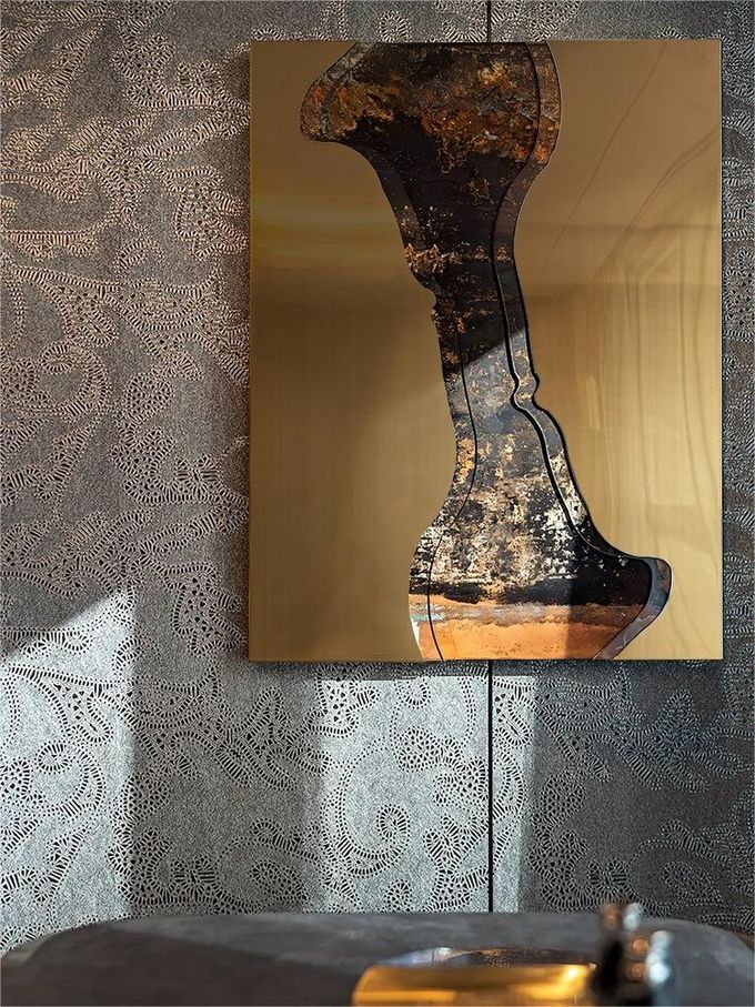 Spatial Aesthetics Wall Decor High-End Hotel Restaurant Metal Backdrop Furniture 3