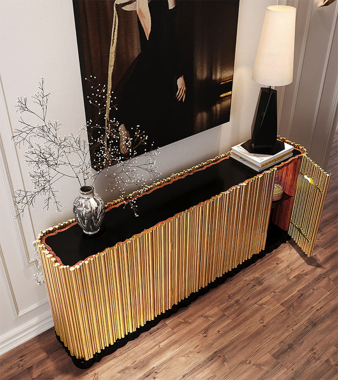 Luxury Wooden Structure Storage Sideboard Modern Unique Symphony Design 0