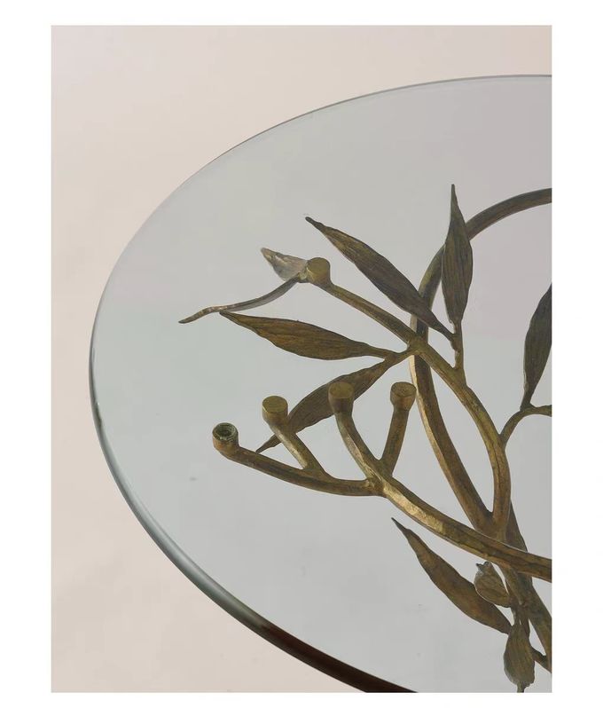 Luxury Ironwork Frame Clear Tempered Class Top Hotel Coffee Table 2