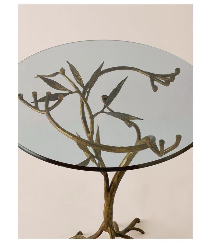 Luxury Ironwork Frame Clear Tempered Class Top Hotel Coffee Table 1