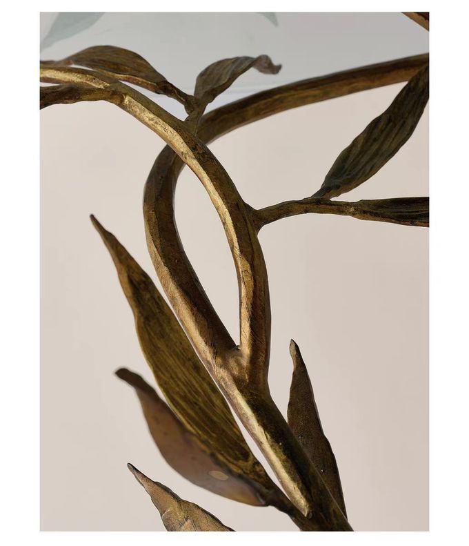 Luxury Ironwork Frame Clear Tempered Class Top Hotel Coffee Table 4