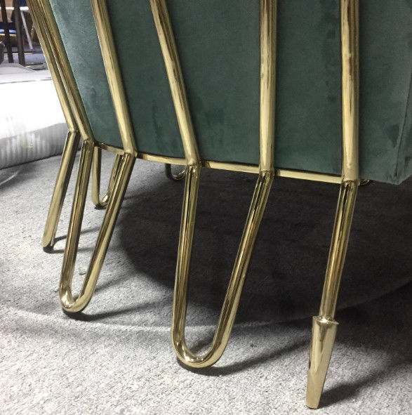 Modern Nordic Style Star Hotel Velvet Armchair for Lounge Reception Area 1