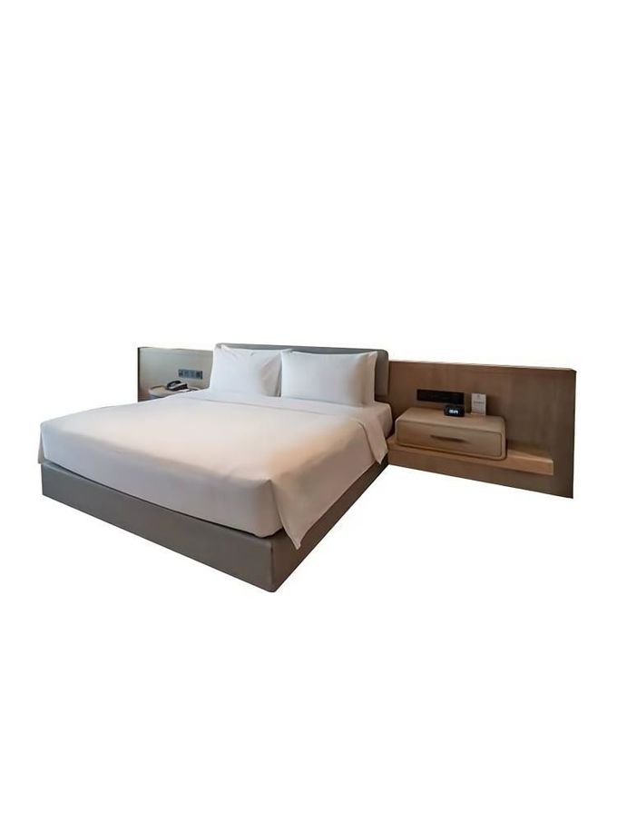 5 Star Minimalist Design Hotel Project Bedroom Solid Wood Furniture Set 4