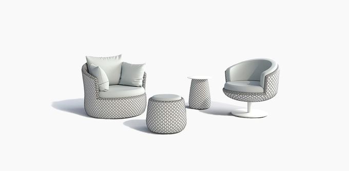 Modern Minimalist Style Rattan Hotel Sofa Chair Set For Outdoor 0