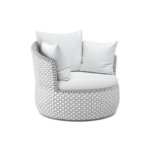 Modern Minimalist Style Rattan Hotel Sofa Chair Set For Outdoor 4