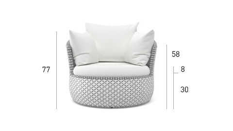 Modern Minimalist Style Rattan Hotel Sofa Chair Set For Outdoor 5