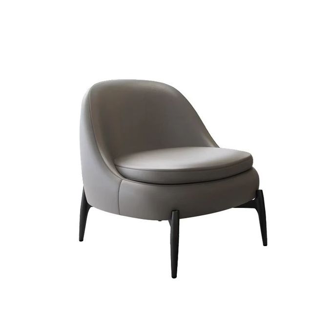 5 Star Hotel Minimalist Style Genuine Leather Sofa Business Chair And Table Set 2