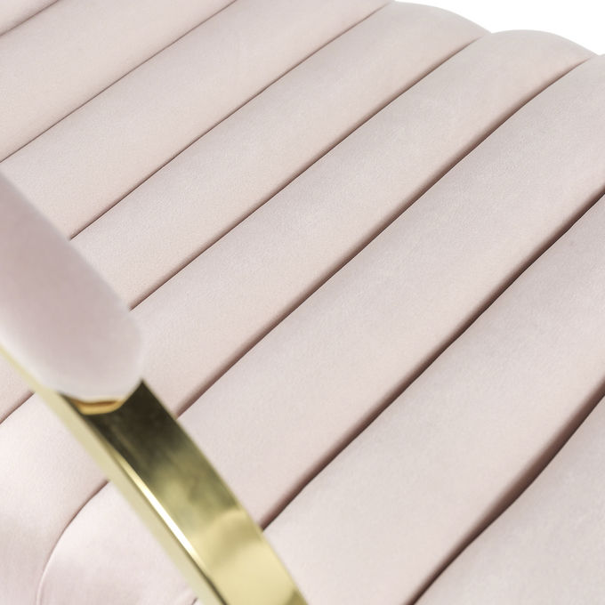 5 Star Hotel Pink Brushed Velvet Modern Single Sit Armchair Customization 2