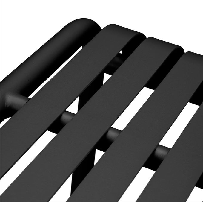 5 Star Hotel Minimalist Style Outdoor Black Dinning Table For 6 1