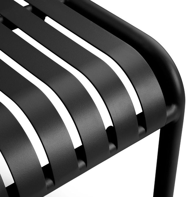 5 Star Hotel Minimalist Style Outdoor Black Dinning Table For 6 2