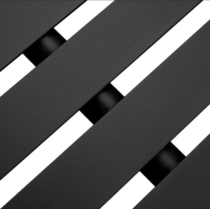 5 Star Hotel Minimalist Style Outdoor Black Dinning Table For 6 4