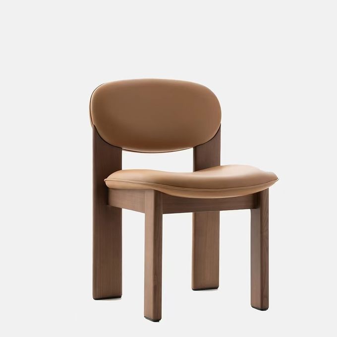 Italian Style High-end Genuine Leather Modern Hotel Leisure Dinning Chair 1