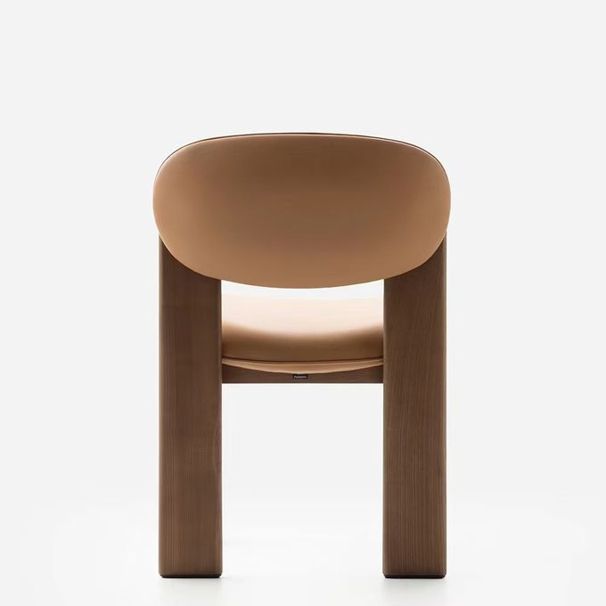 Italian Style High-end Genuine Leather Modern Hotel Leisure Dinning Chair 3