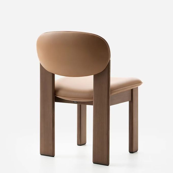 Italian Style High-end Genuine Leather Modern Hotel Leisure Dinning Chair 2