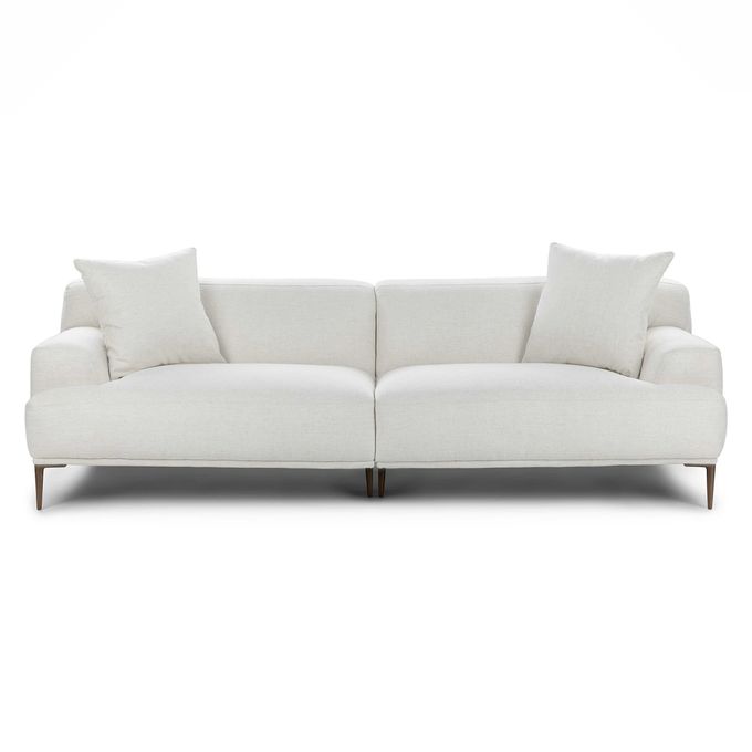 5 Star Hotel Luxury Modular Linen Fabric White Sectional Sofa For Room 1