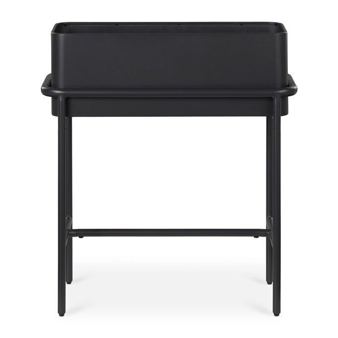 5 Star Hotel Luxury Outdoor Black Metal Flowerpot 1