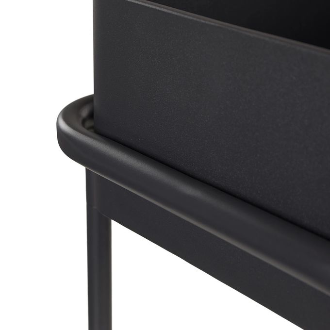 5 Star Hotel Luxury Outdoor Black Metal Flowerpot 3