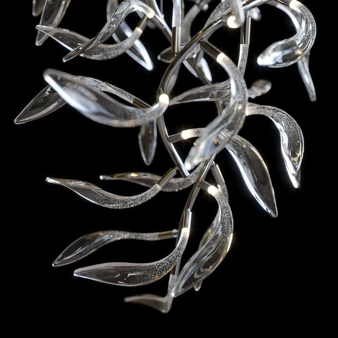 CRI90+ Infinity Large Fishtail Chandelier Hotel Public Commercial Hall Pendants 4