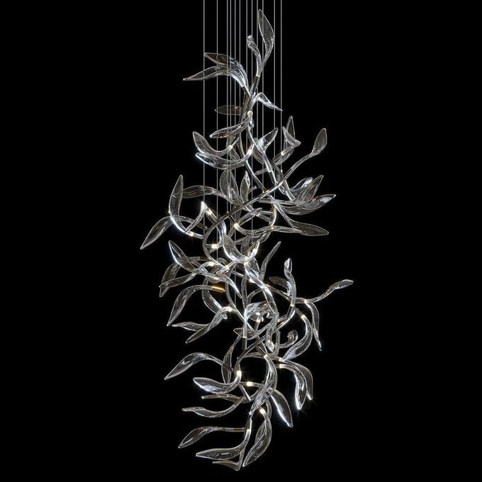 CRI90+ Infinity Large Fishtail Chandelier Hotel Public Commercial Hall Pendants 5