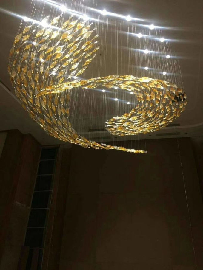 DALI Dimming Pendants Elegant Acrylic Design Ceiling Lighting For Modern Hotel 7