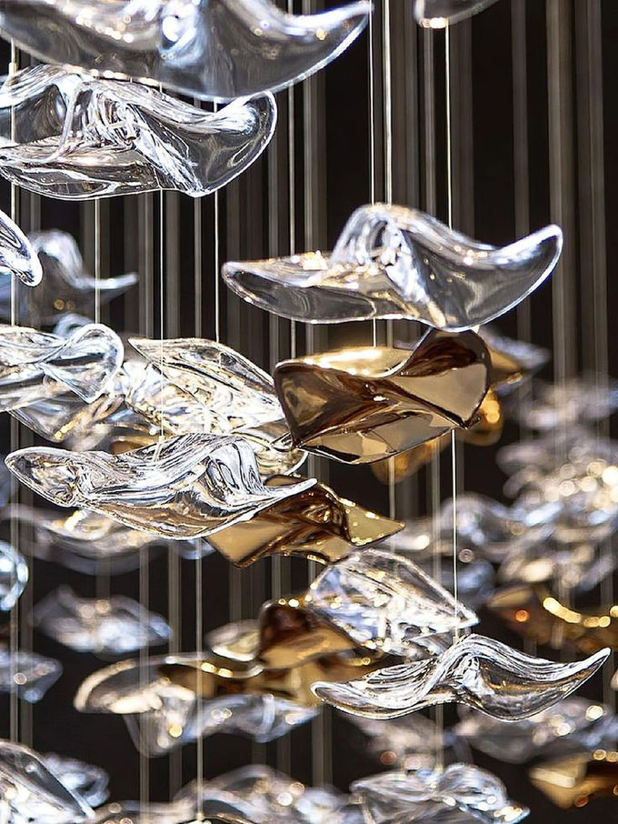 DALI Dimming Pendants Elegant Acrylic Design Ceiling Lighting For Modern Hotel 6