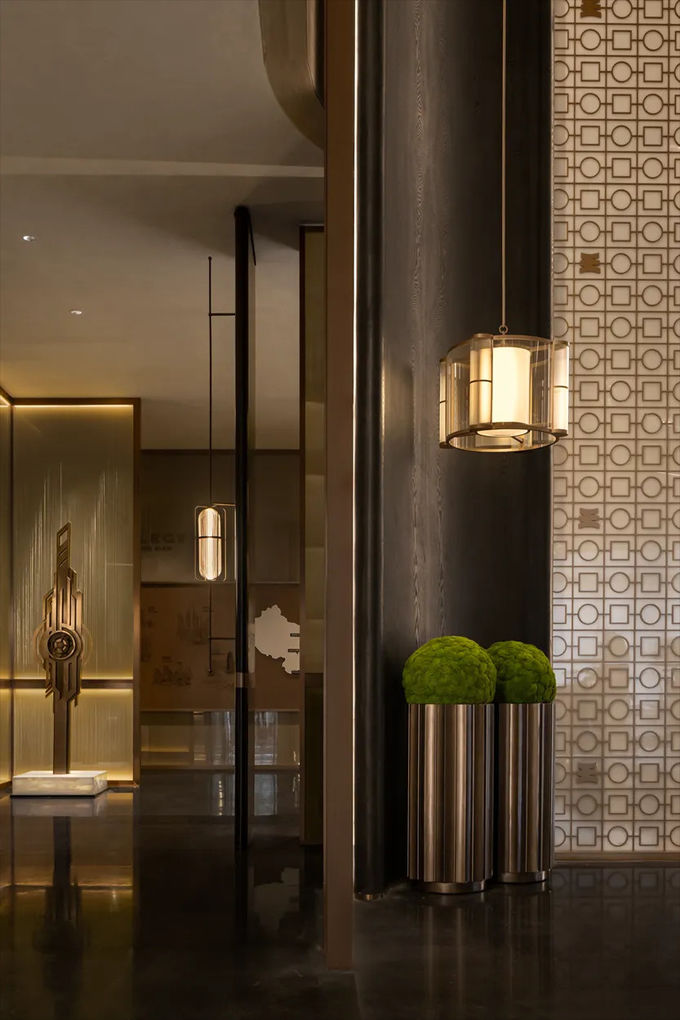 Melting Clock Art Creation Metal Sculpture With Ceiling Hanging Design For Hotel 4