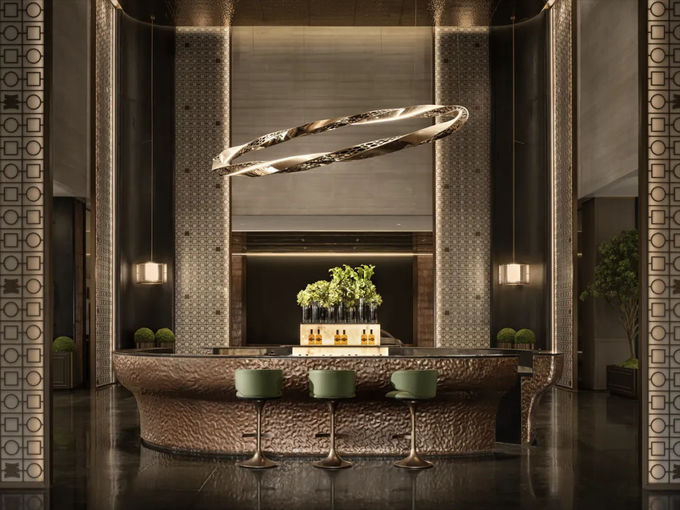 Melting Clock Art Creation Metal Sculpture With Ceiling Hanging Design For Hotel 9