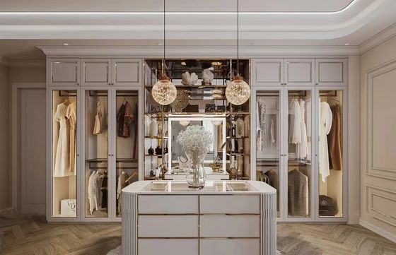 Good price Solid Wood Hotel Room Cabinets Luxury Custom Sliding Door Wardrobe online