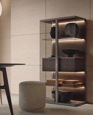 Good price Glass Rock Pannel Luxury Display Cabinets Hotel Room Cabinet online