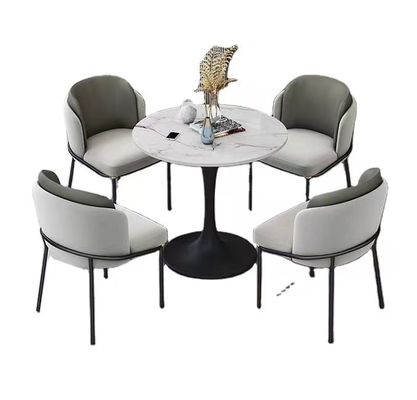 Good price Italian Rock Plate Iron Art Round Hotel Coffee Table Set online