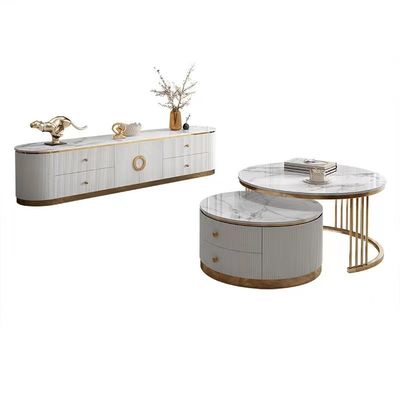 Good price Villa Hotel  TV Cabinets Modern Living Room Furniture Stainless Steel LCD TV Console online