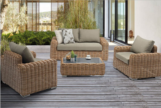 Good price Modern Luxury Outdoor Furniture Set Hotel Garden Wicker Rattan Sofa Set online