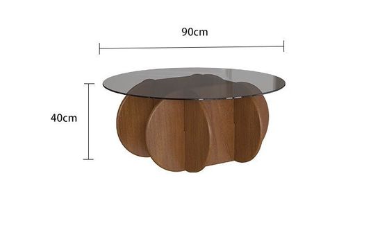 Buy Simple Light Luxury Solid Wood Acrylic Coffee Table Living Room Round Tea Table online manufacture